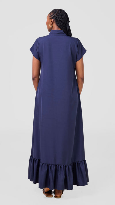 Vivo Maisha Drop Shoulder Maxi Dress - Navy