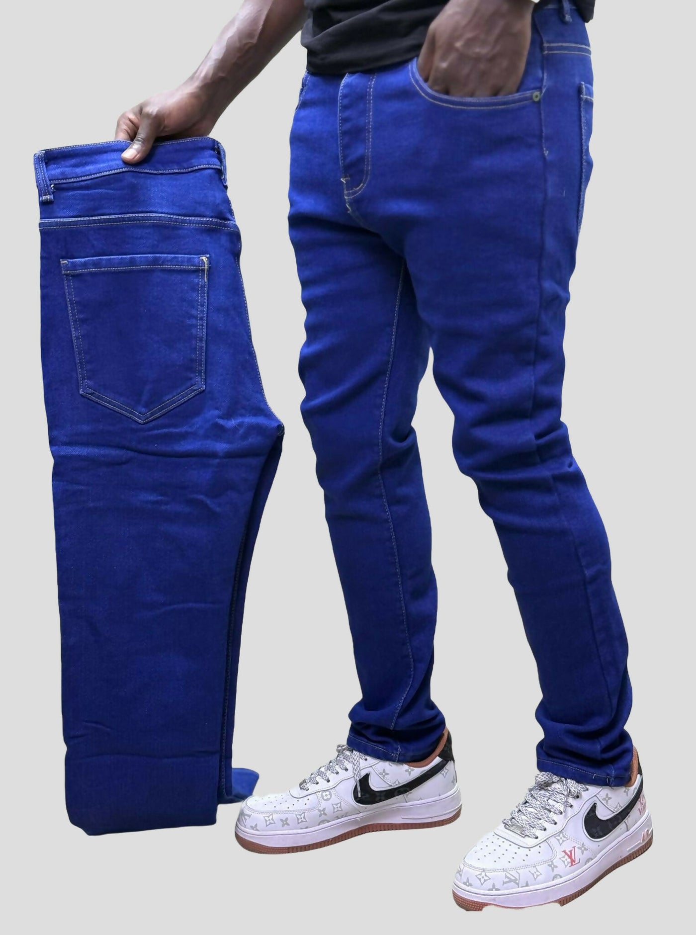 Stylish Brothers Non Fade Slim Fit Men Jean - Blue - Shopzetu