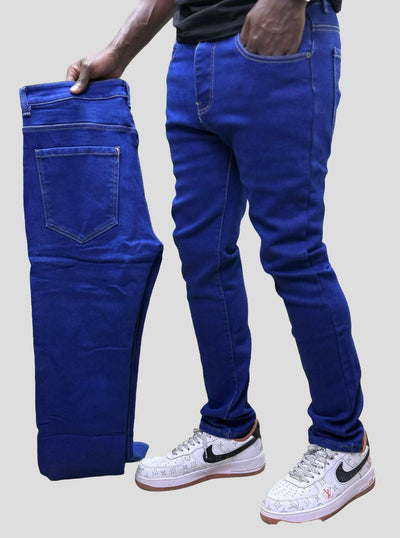 Stylish Brothers Non Fade Slim Fit Men Jean - Blue - Shopzetu