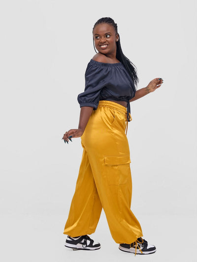 Zoya Nia Off Shoulder Puff Sleeve Top - Black - Shopzetu