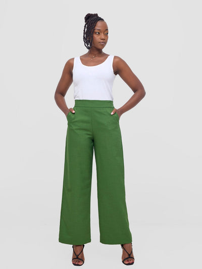 Vivo Niari straight leg Pants - Green - Shopzetu