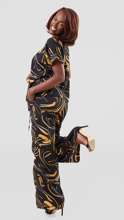 Timyt Urban Wear-The Urban Official Pant & Top-Mustard Print