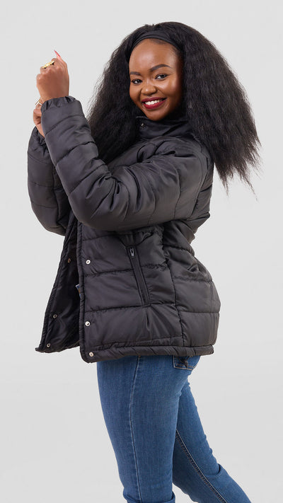 Timyt Urban Wear-The Urban Chill Guard Puff Jacket-Black