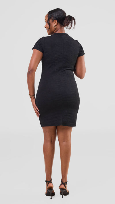 Vivo Alma Short Sleeve Mini Bodycon - Black