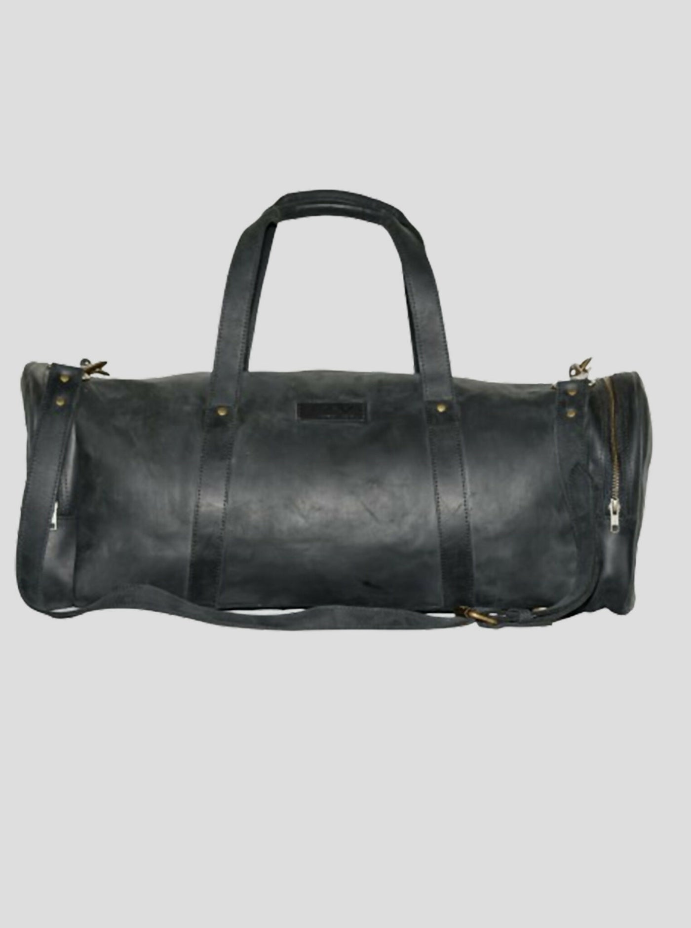 Wazawazi Leather Travel Bag - Black - Shopzetu