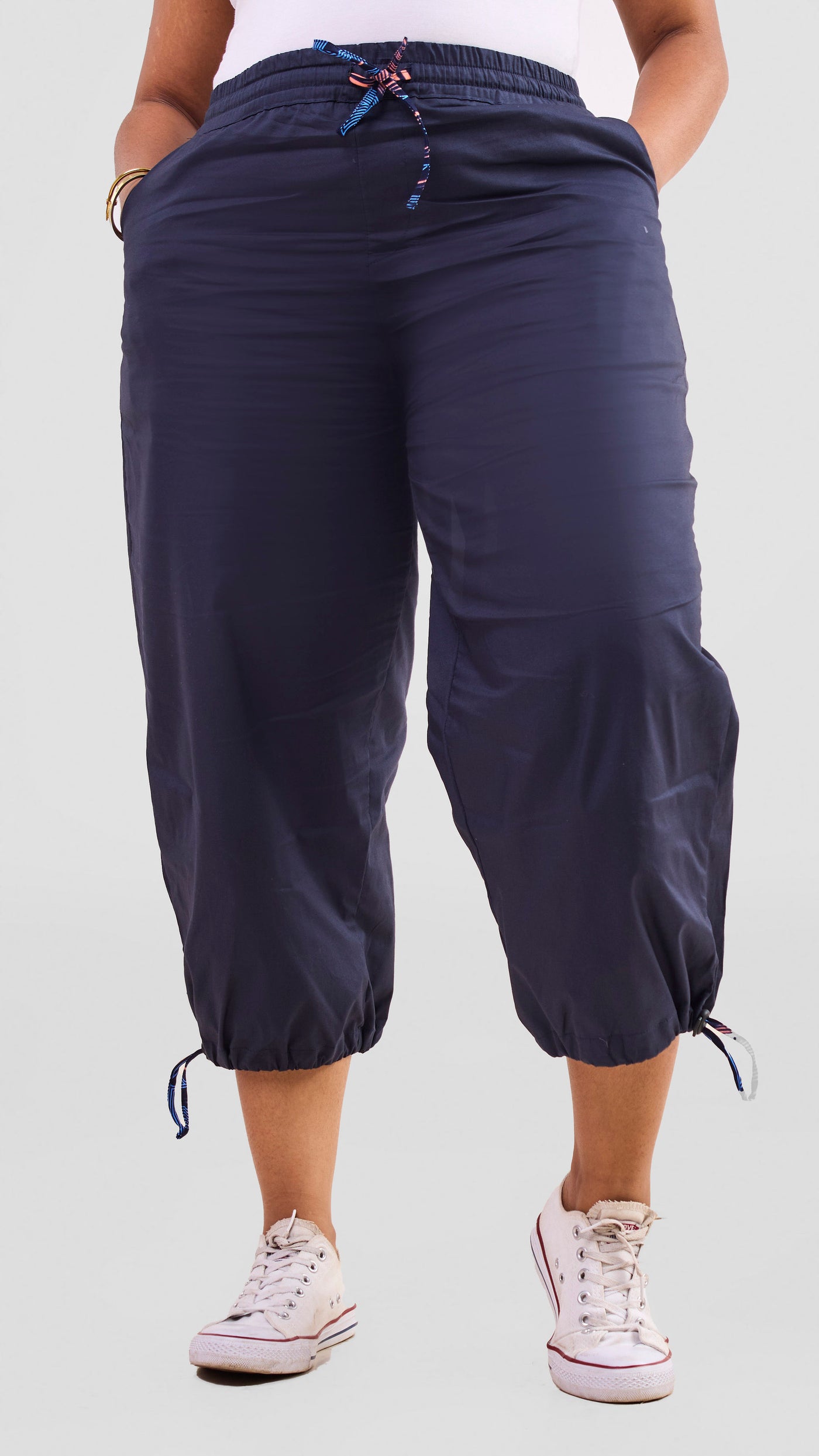 Safari Njano Joggers - Navy Blue / Tana Print