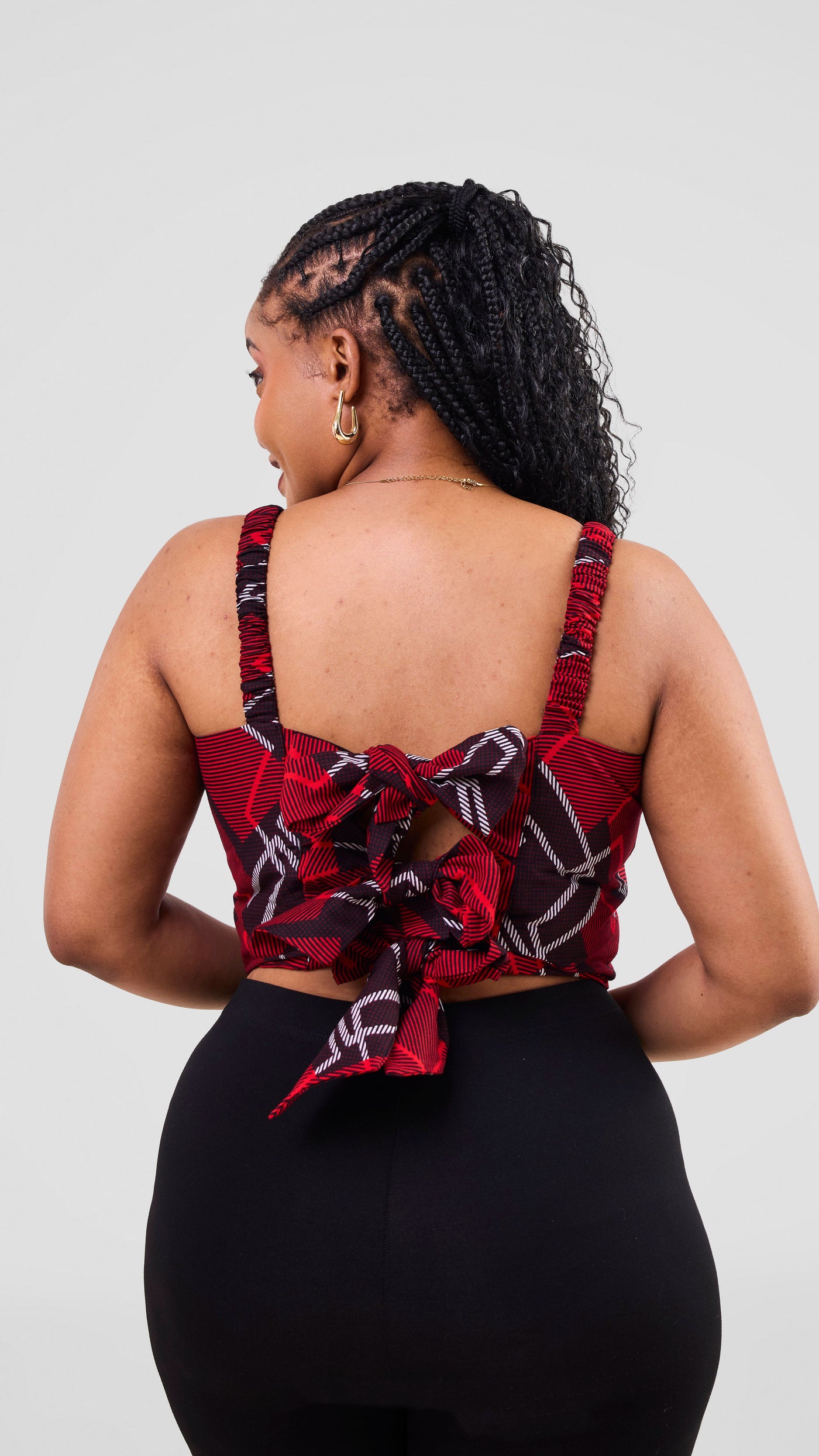 Vivo Kitenge Strappy Tie Back Top  - Obu