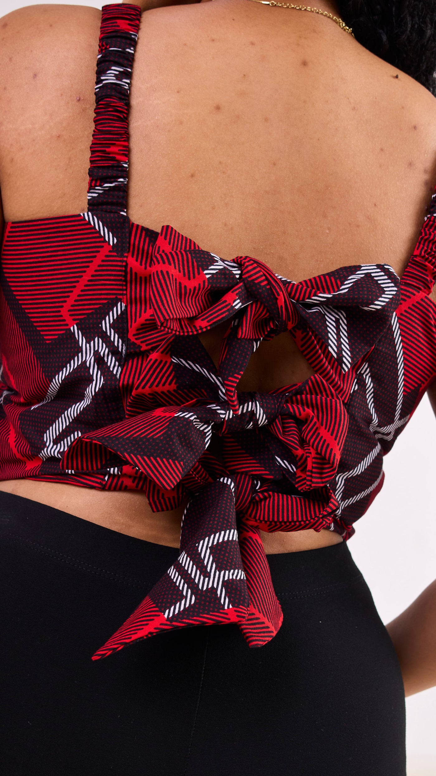 Vivo Kitenge Strappy Tie Back Top  - Obu