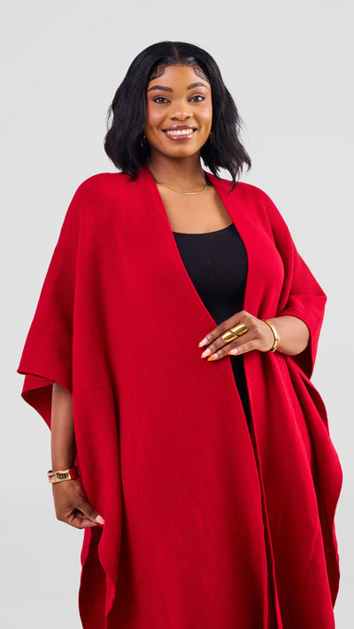 Vivo Poncho DL FS 1 - Dark Red