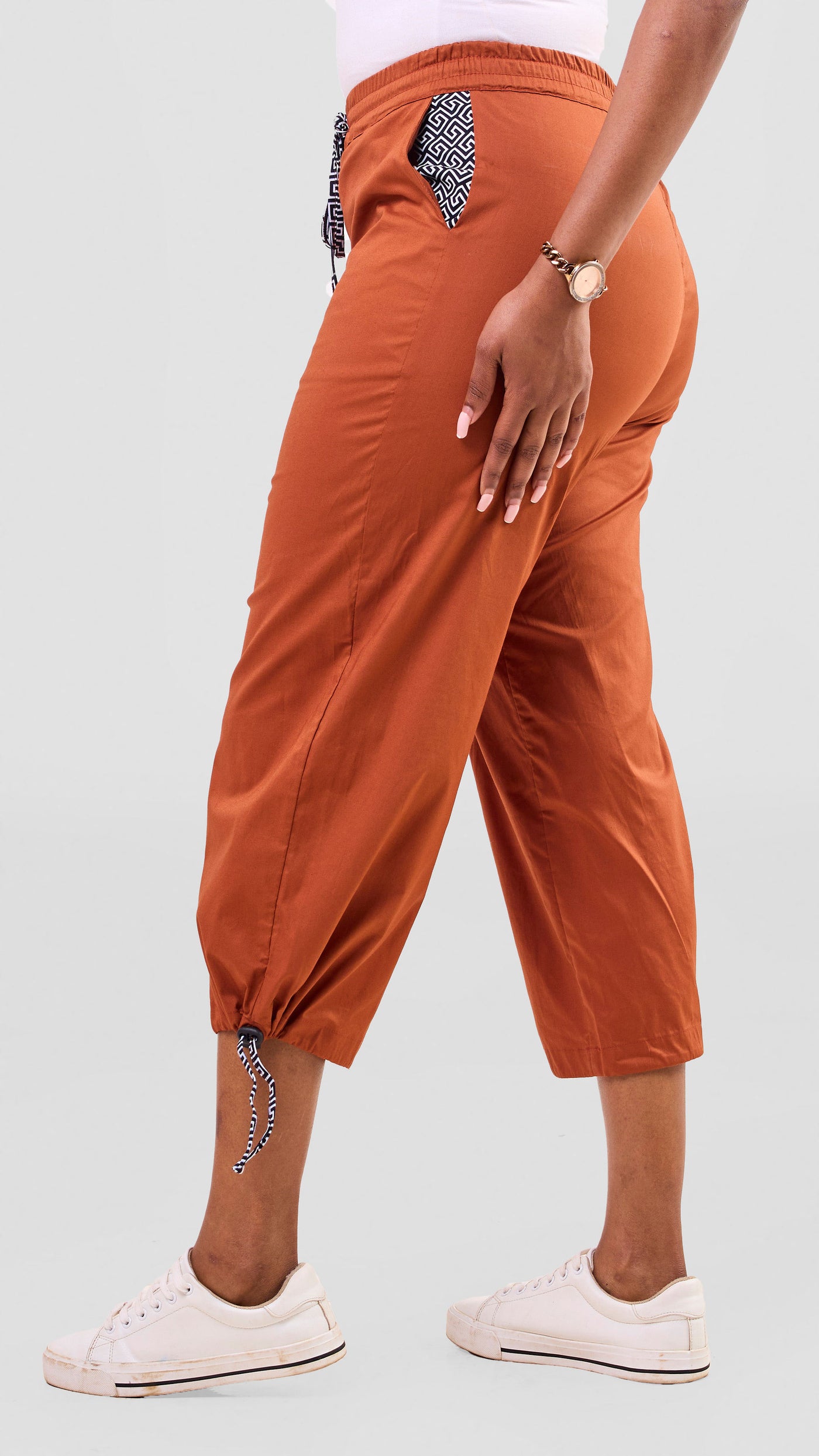 Safari Njano Joggers - Rust / Himo Print