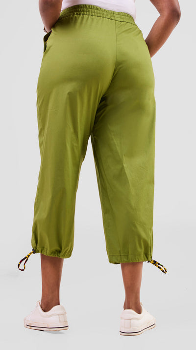 Safari Njano Joggers - Green / Tafo Print