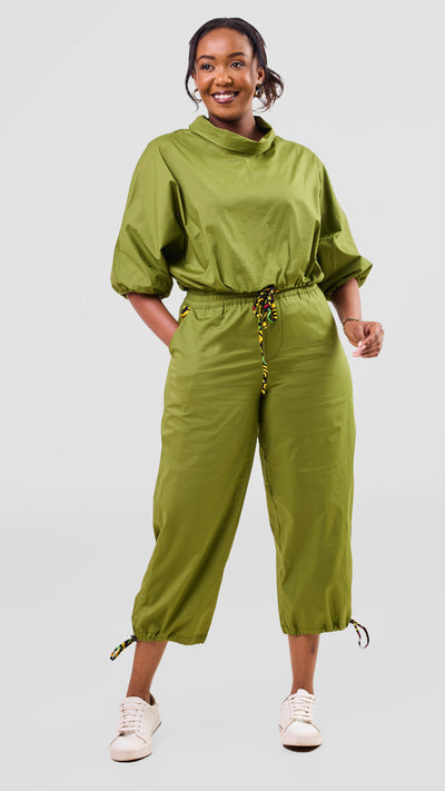 Safari Njano Cowl Top - Green