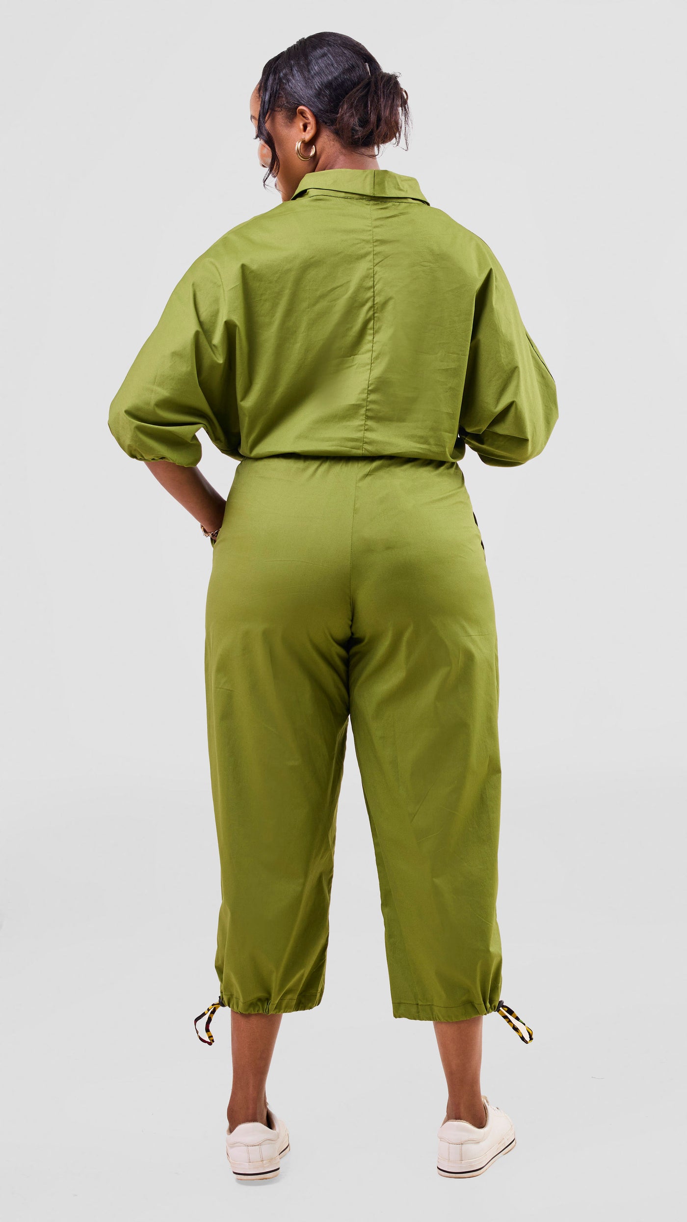 Safari Njano Joggers - Green / Tafo Print
