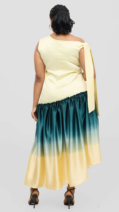 Jolly Fancy Wear Curvy Plus Size Tanua Dress - Emerald