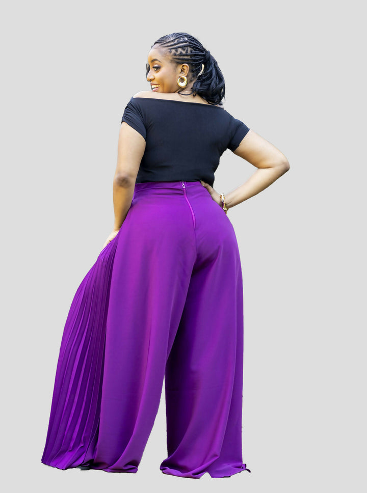 African Yuva Serro Palazzo Pant - Purple