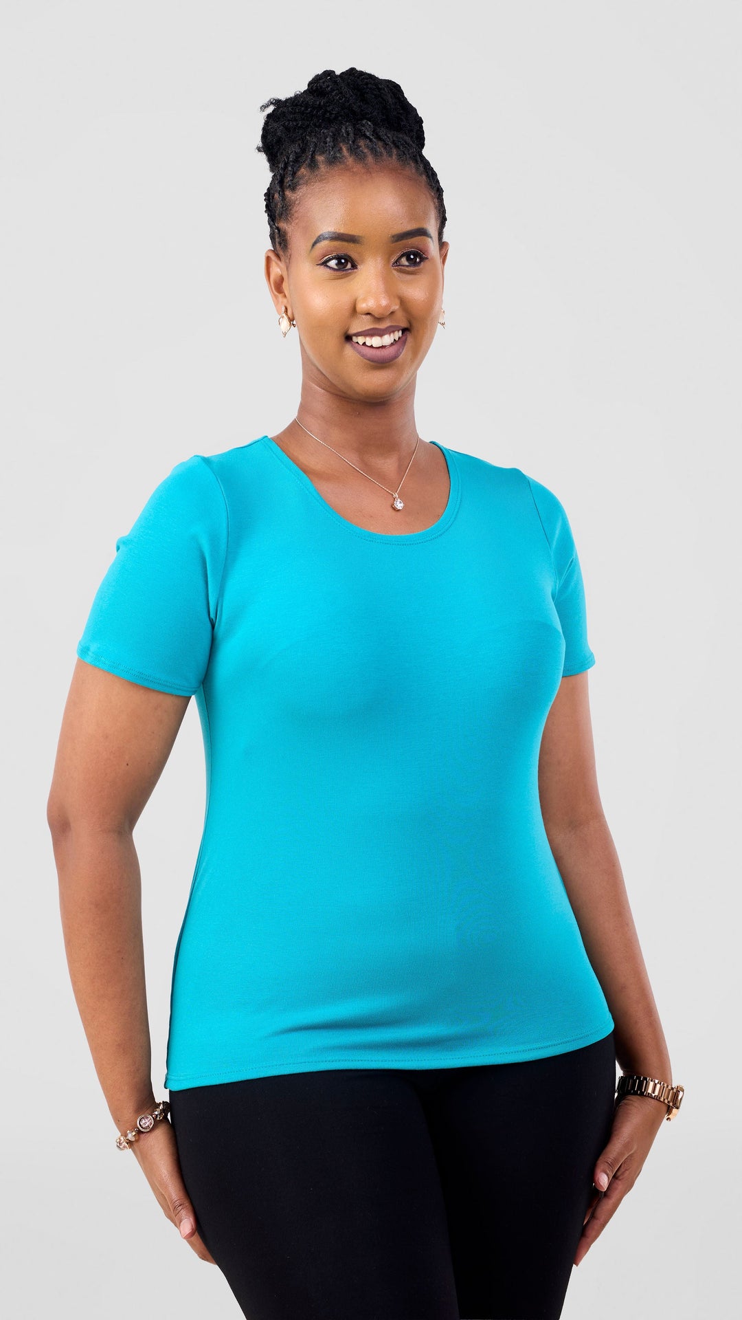 Vivo Basic Short Sleeve Top - Sea Green