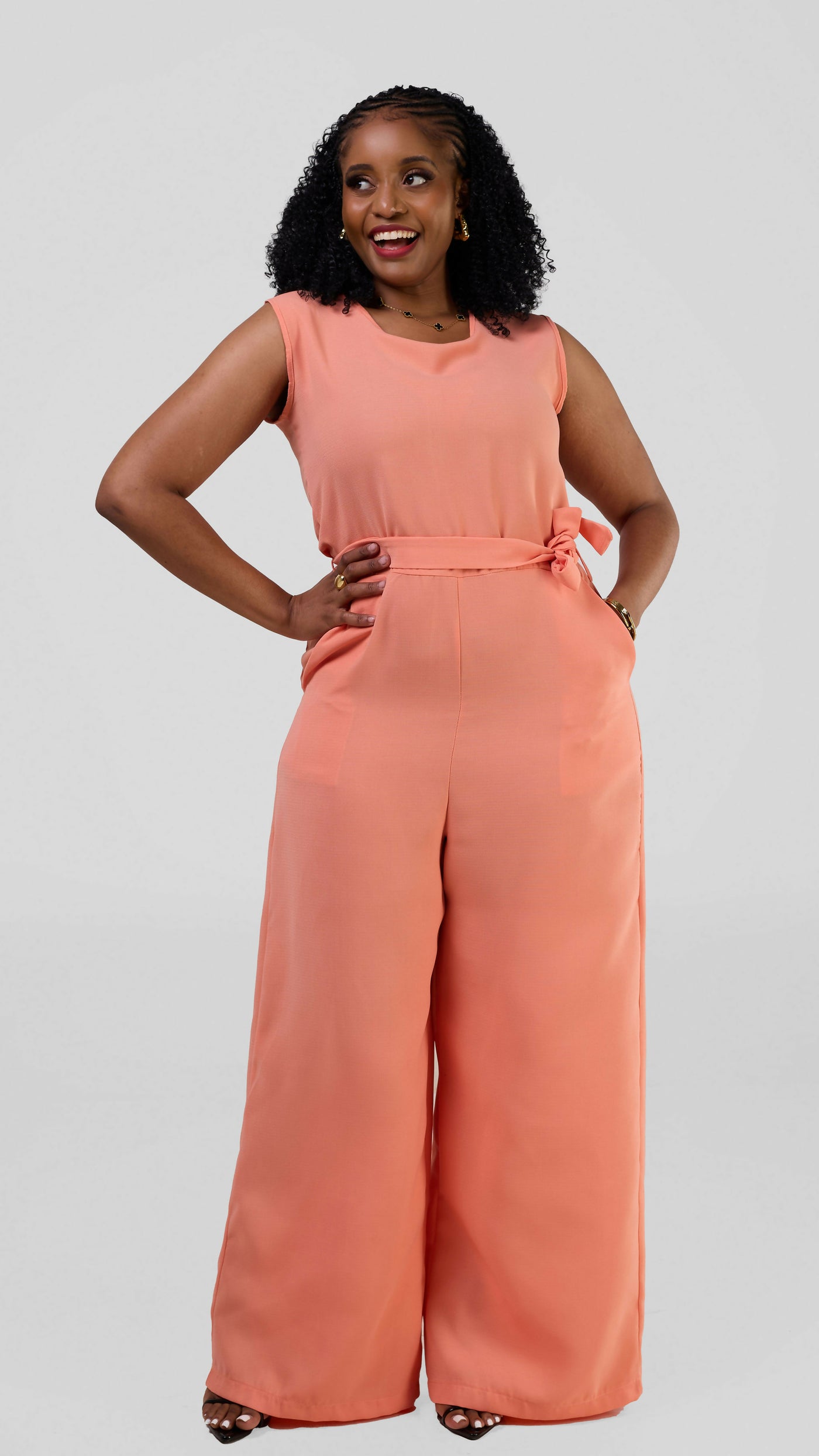 Lizola Maren Jumpsuit - Peach