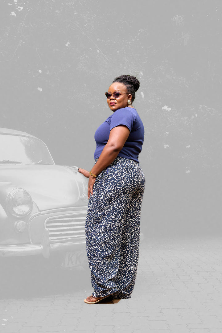 Kakiba Collections Noel  Crop Top - Navy Blue