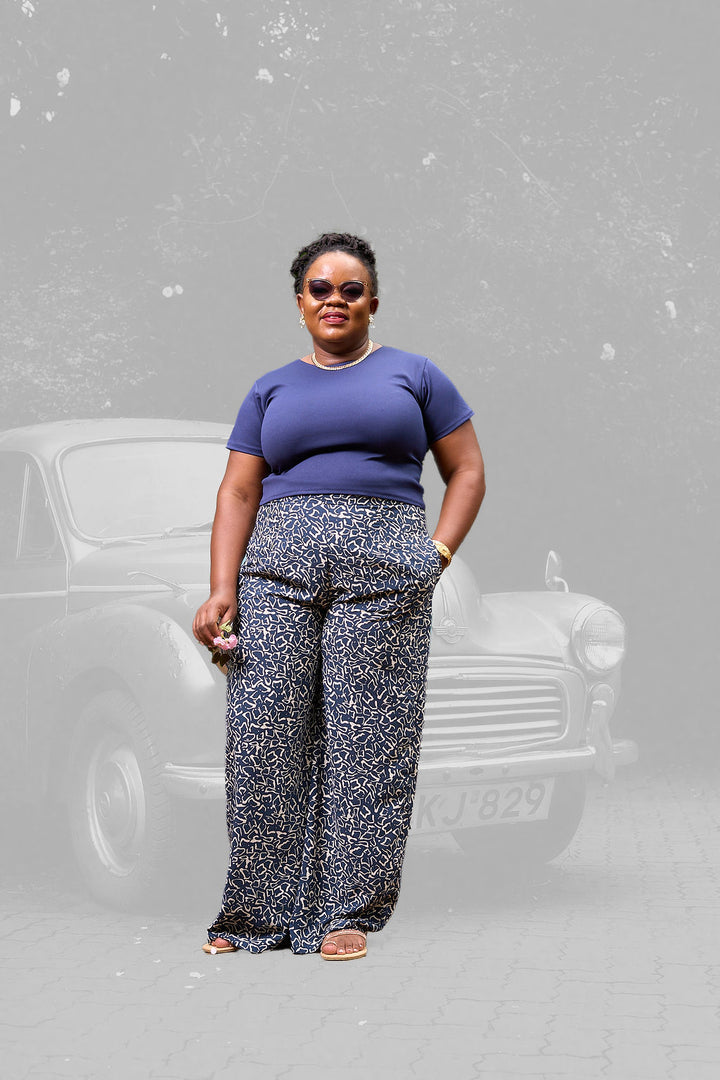 Kakiba Collections Noel  Crop Top - Navy Blue