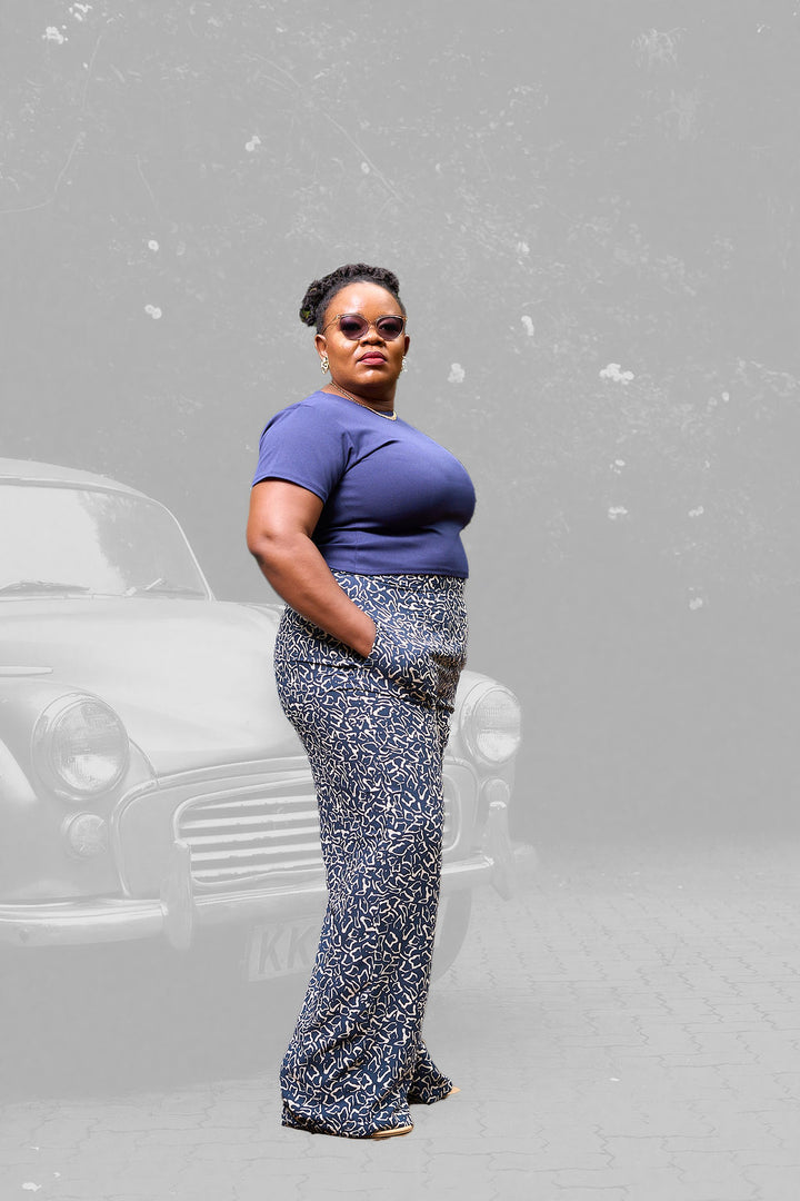Kakiba Collections Noel  Crop Top - Navy Blue