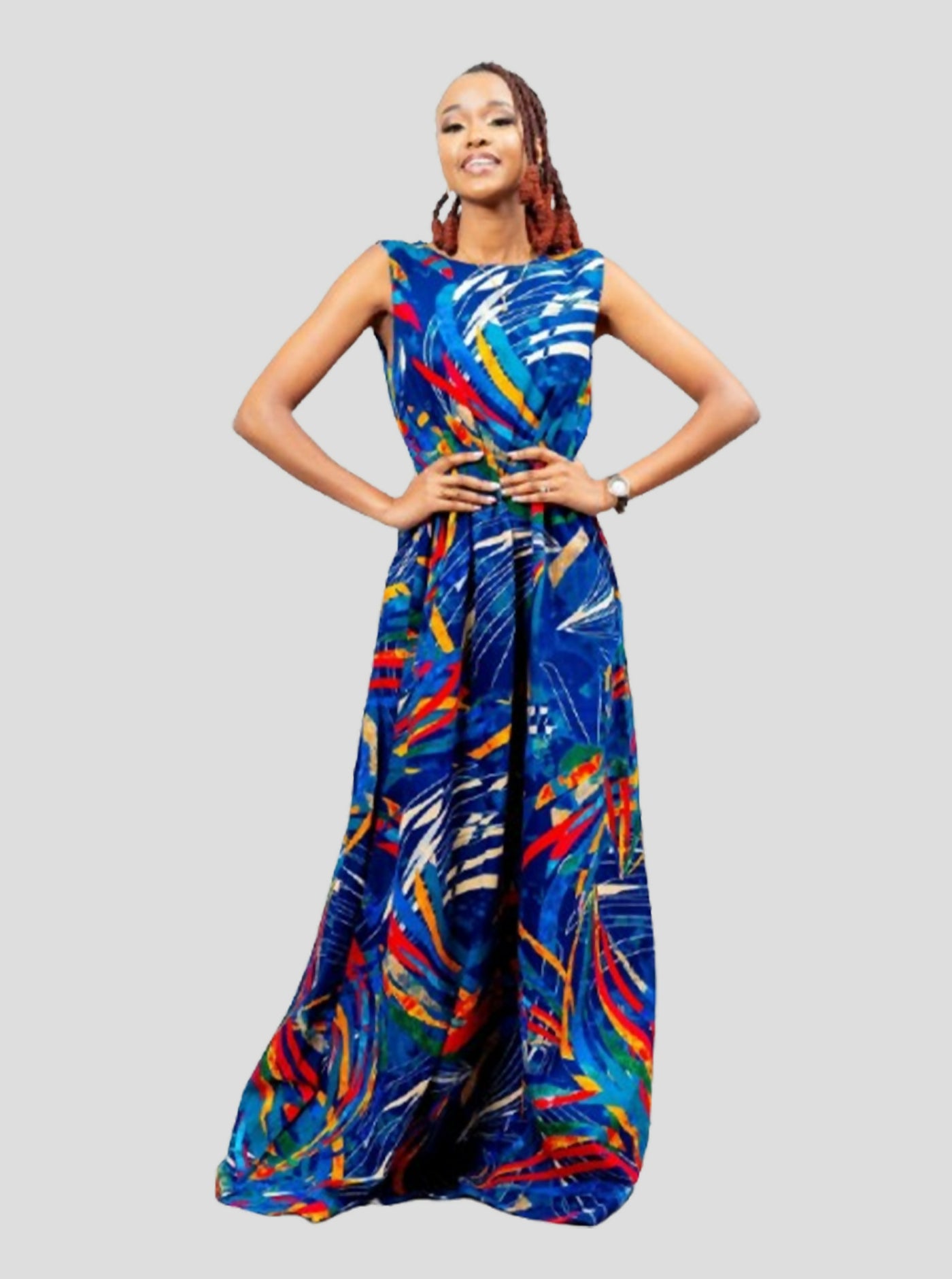 Afriwia Hazel Ankara Dress - Ankara - Shopzetu