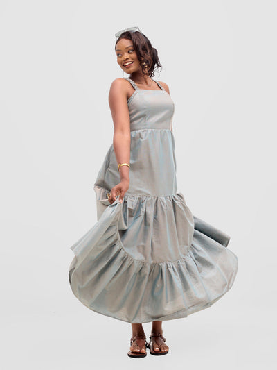 Safari by Vivo  Kikoy Tie Back Maxi Dress - Frost