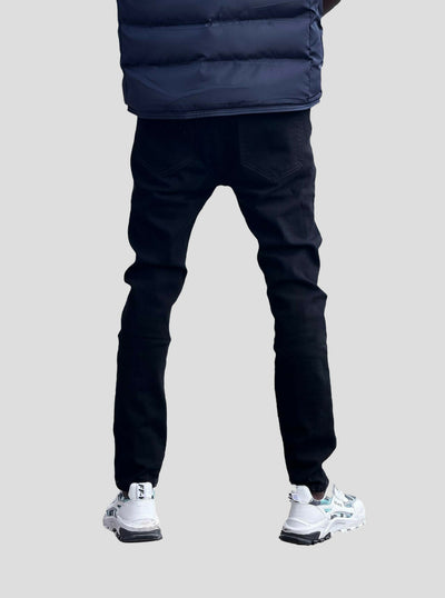 Stylish Brothers Non Fade Plain Men Jean - Black - Shopzetu