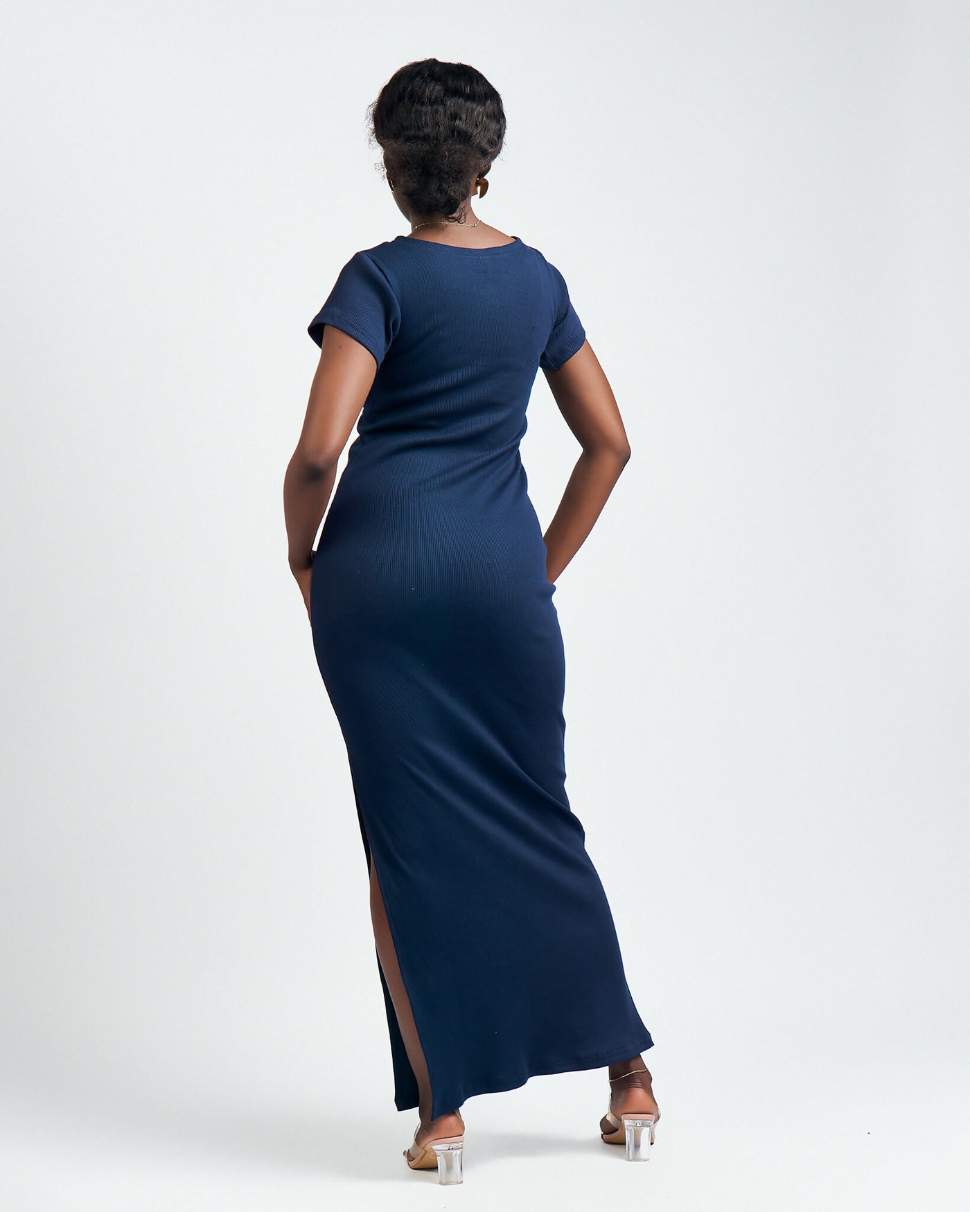 Zia Africa " Sweet Pea" Maxi Bodycon - Dress Navy