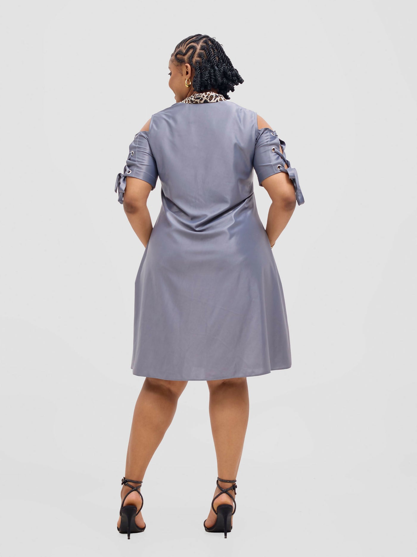 Jolly Fancy Wear Zia Shift Dress - Grey - Shopzetu