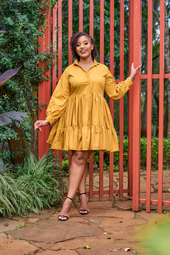 Izulu Kenderi Dress - Mustard