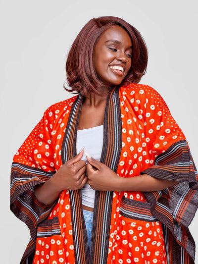 Tuli Zinthle Kimono - Red / White