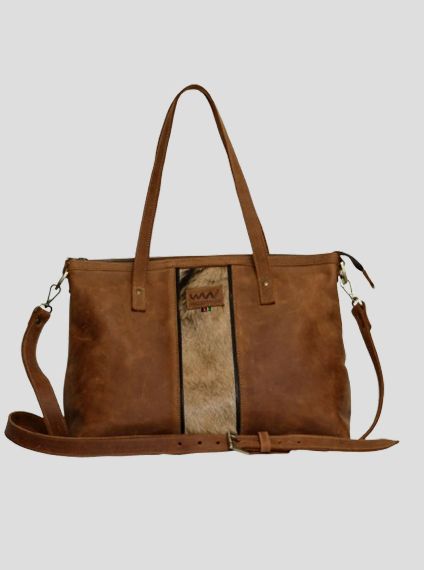 Wazawazi Amina Midi Handbag - Brown - Shopzetu