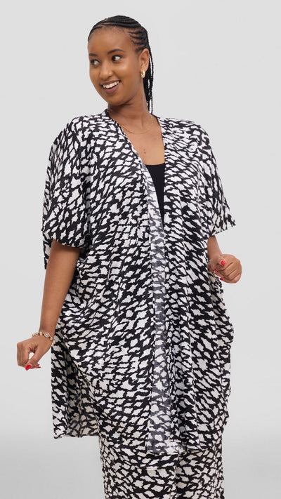 Vivo Samira Pants - Cream / Black Print - Shopzetu