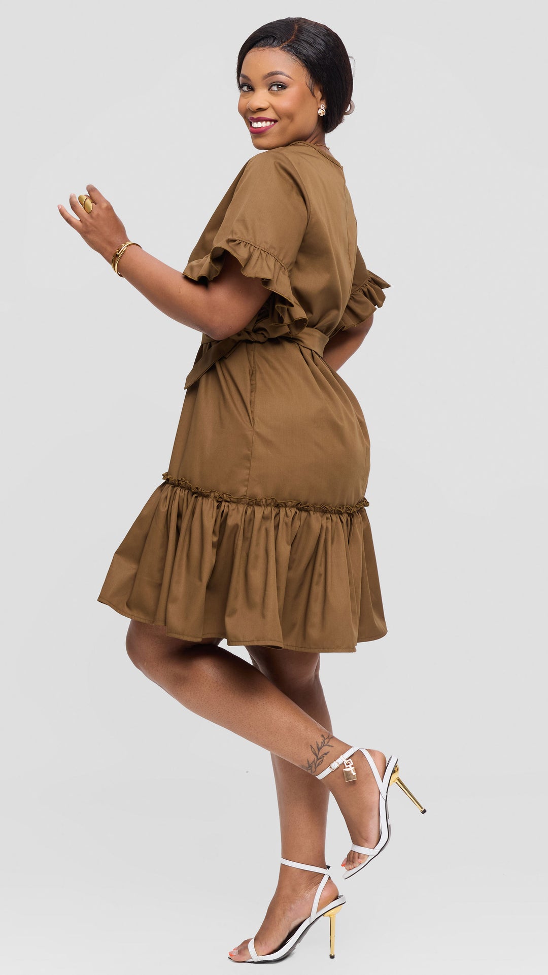 Lizola Sylvia  Shift Dress - Brown