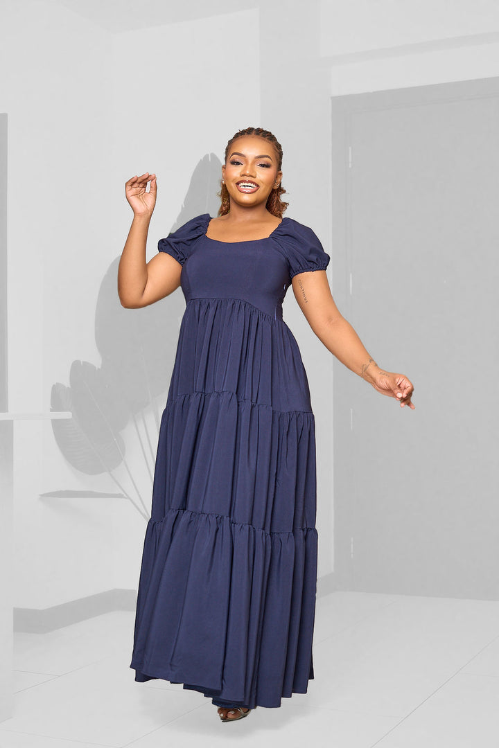 Plainchic Serah Maxi Dress – Navy Blue