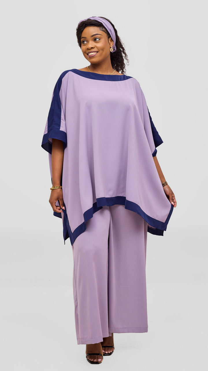 Vivo Liora Kaftan Tunic Top - Lilac