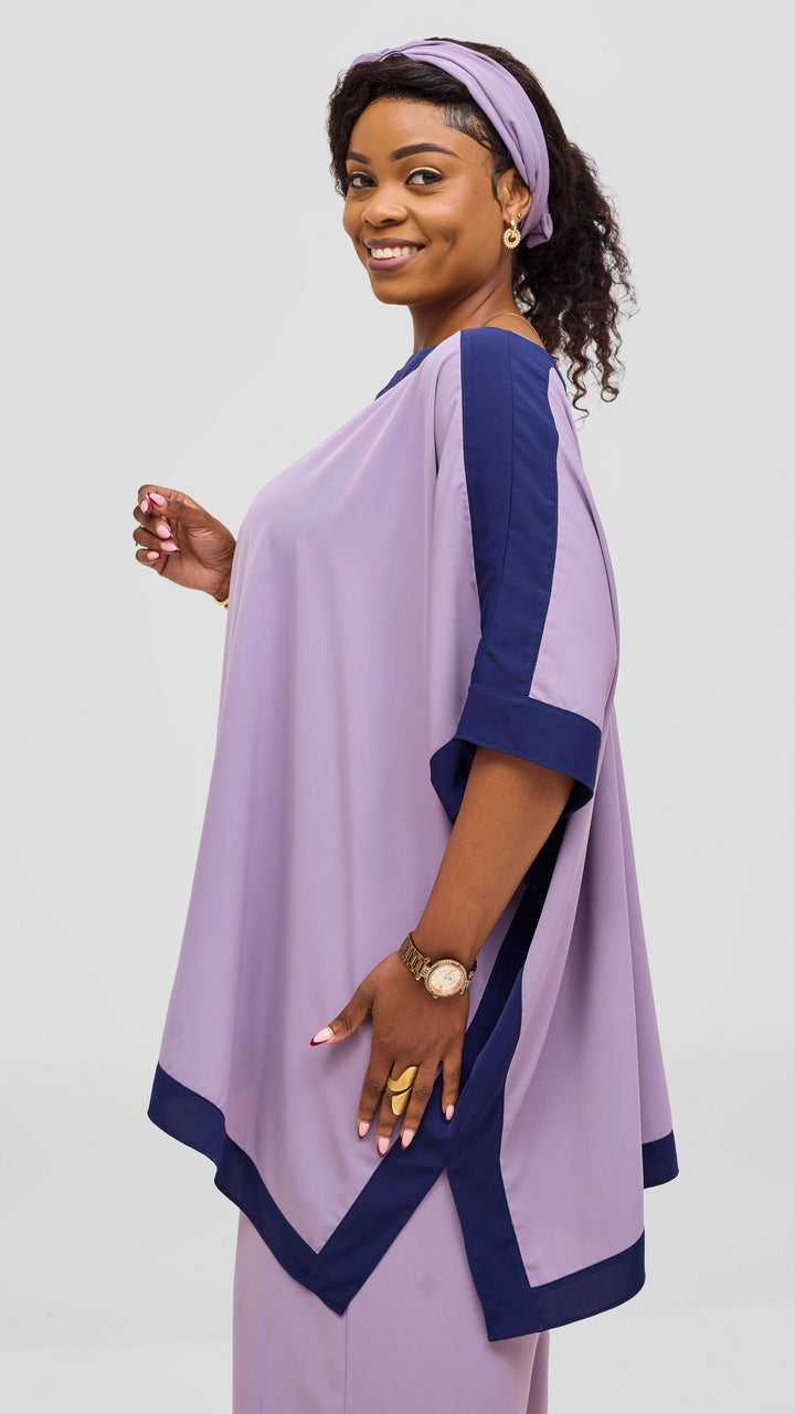 Vivo Liora Kaftan Tunic Top - Lilac