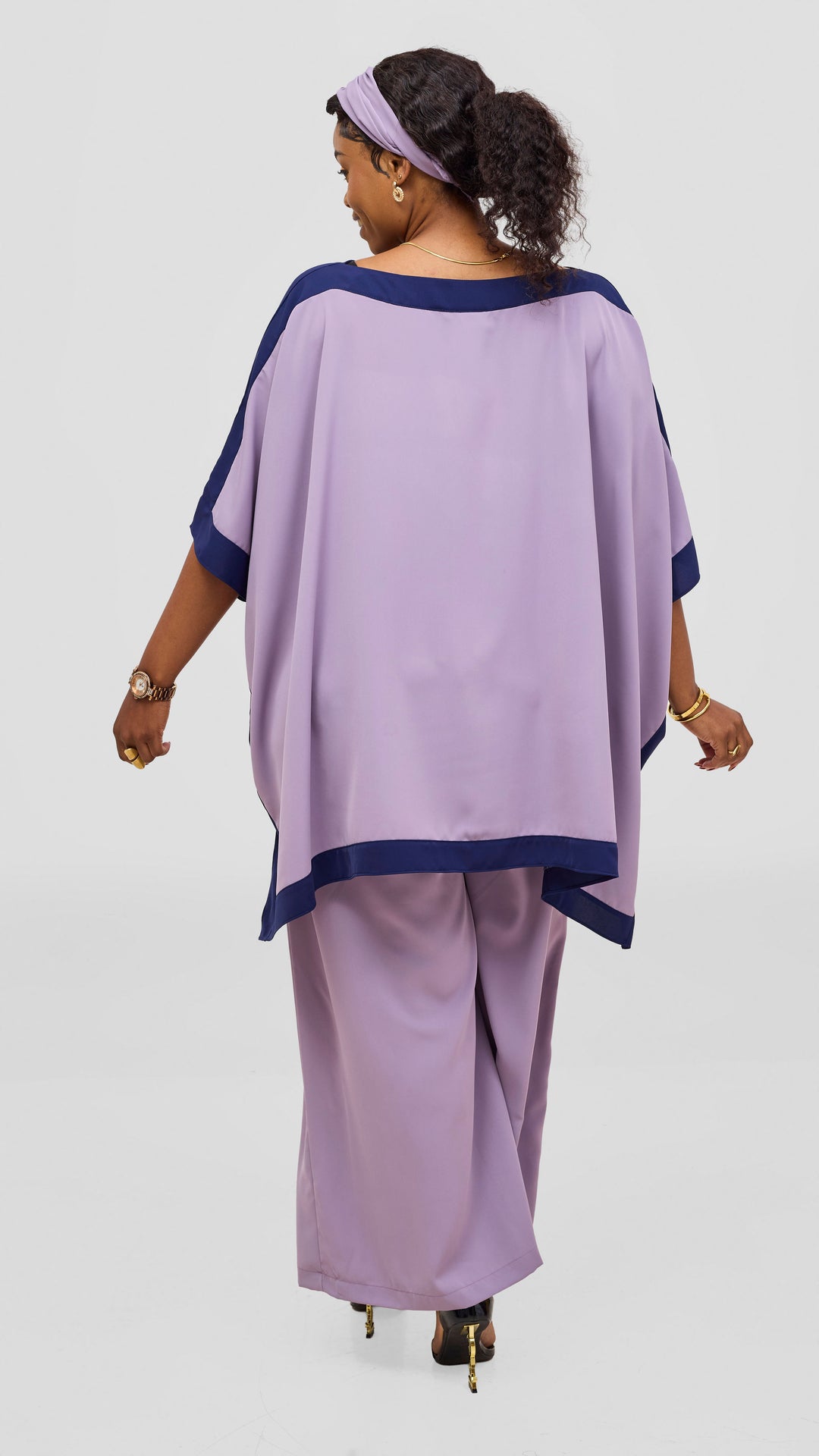 Vivo Liora Kaftan Tunic Top - Lilac