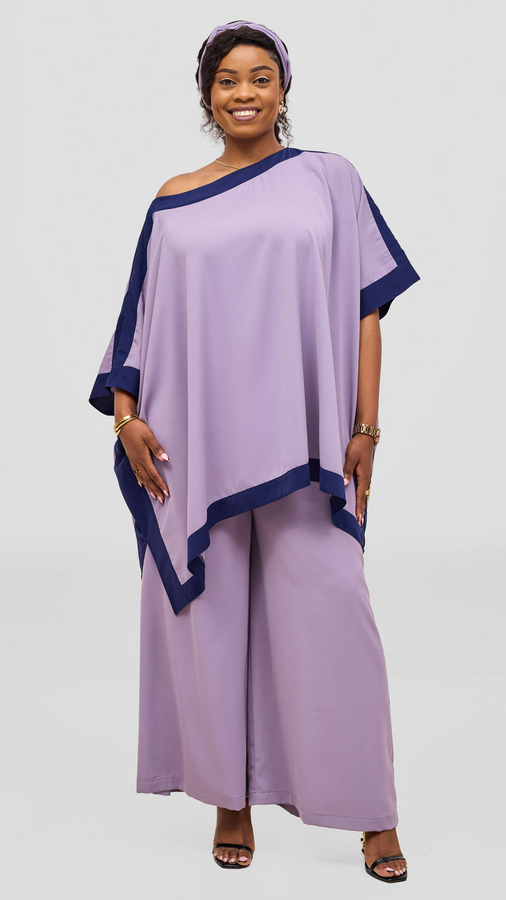 Vivo Liora Kaftan Tunic Top - Lilac