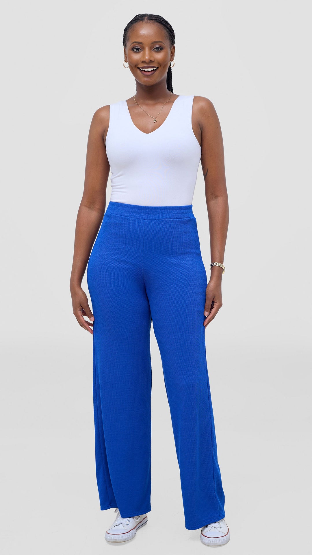 Vivo Rema Straight Leg Pants - Royal Blue