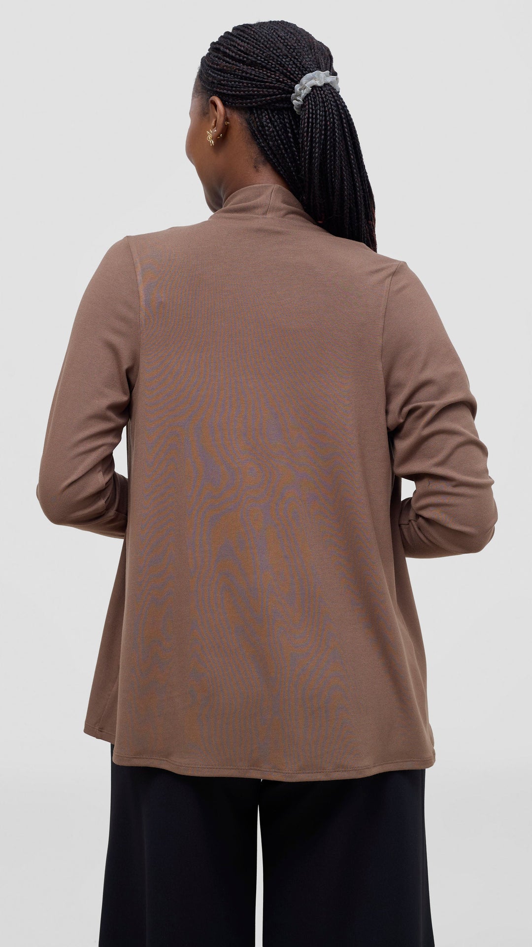 Vivo Everyday Short Waterfall in Jersey - Dark Taupe