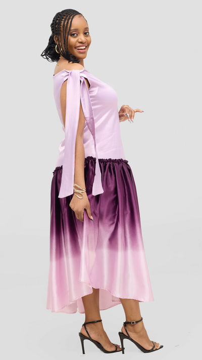 Jolly Fancy Wear Curvy Plus Size Tanua Dress - Purple