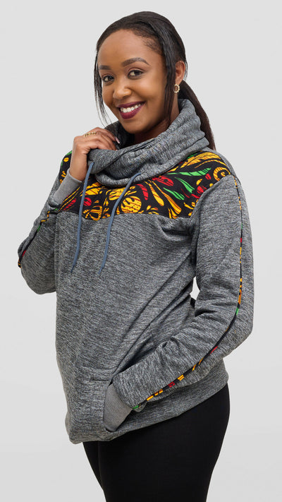Rafiki Threads  Arancia Snood Hoodie - Grey