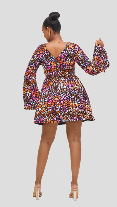 Merli Africa Aurora Dress - Pink Print
