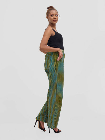 Gravio Fashions Nala Ankara pant - Green - Shopzetu