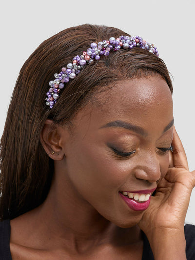 Yaakunte Lolokwe Head Crown - Purple / Silver - Shopzetu