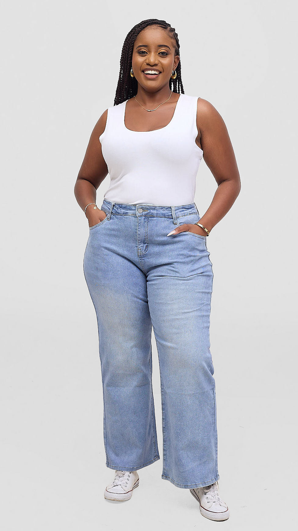 The Fashion Frenzy Raven Wide Leg Jean - Blue