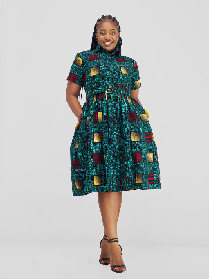 Izulu Solio 2 Dress - Green