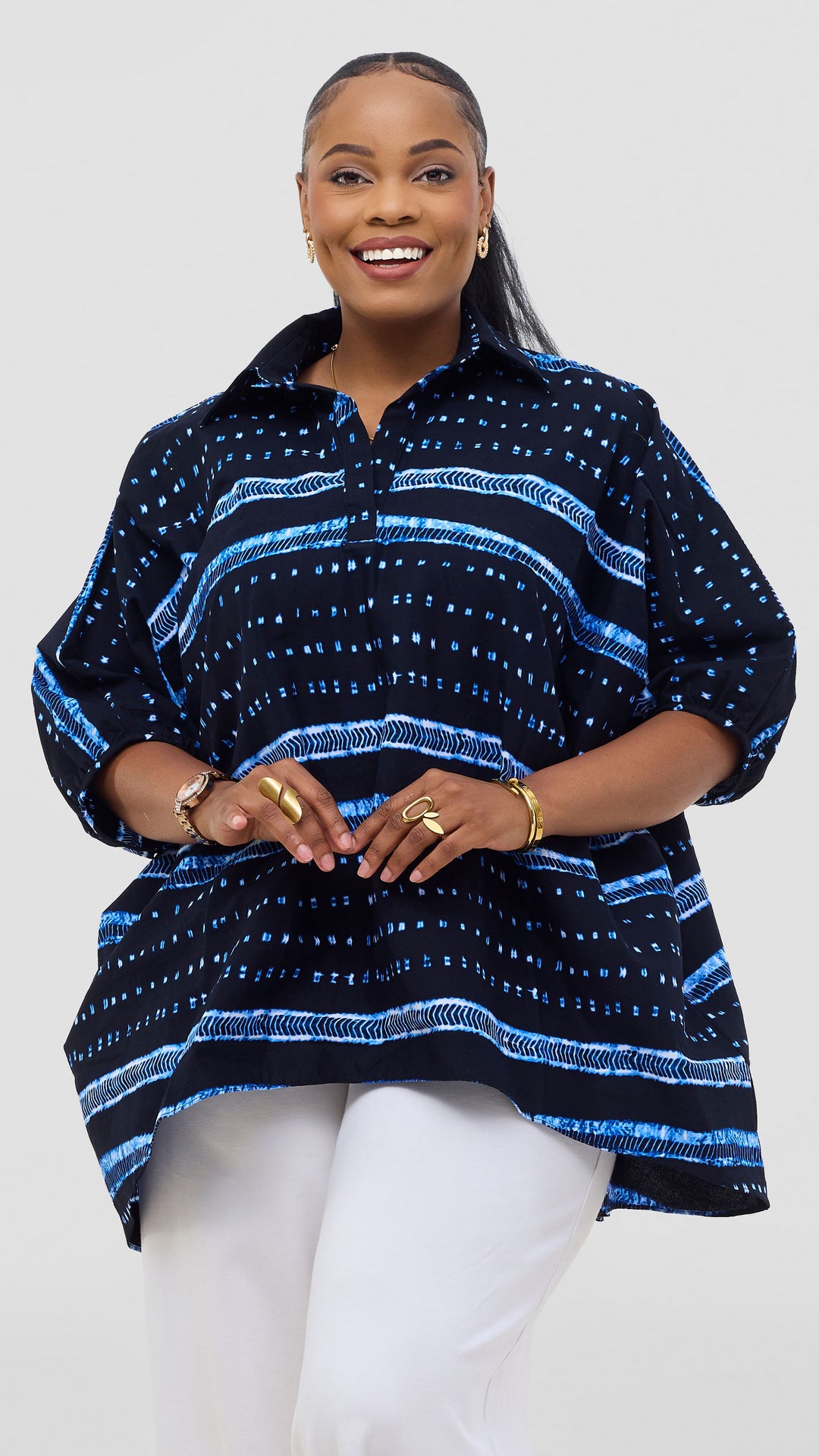Safari Tafari Highlow Top - Shan Print