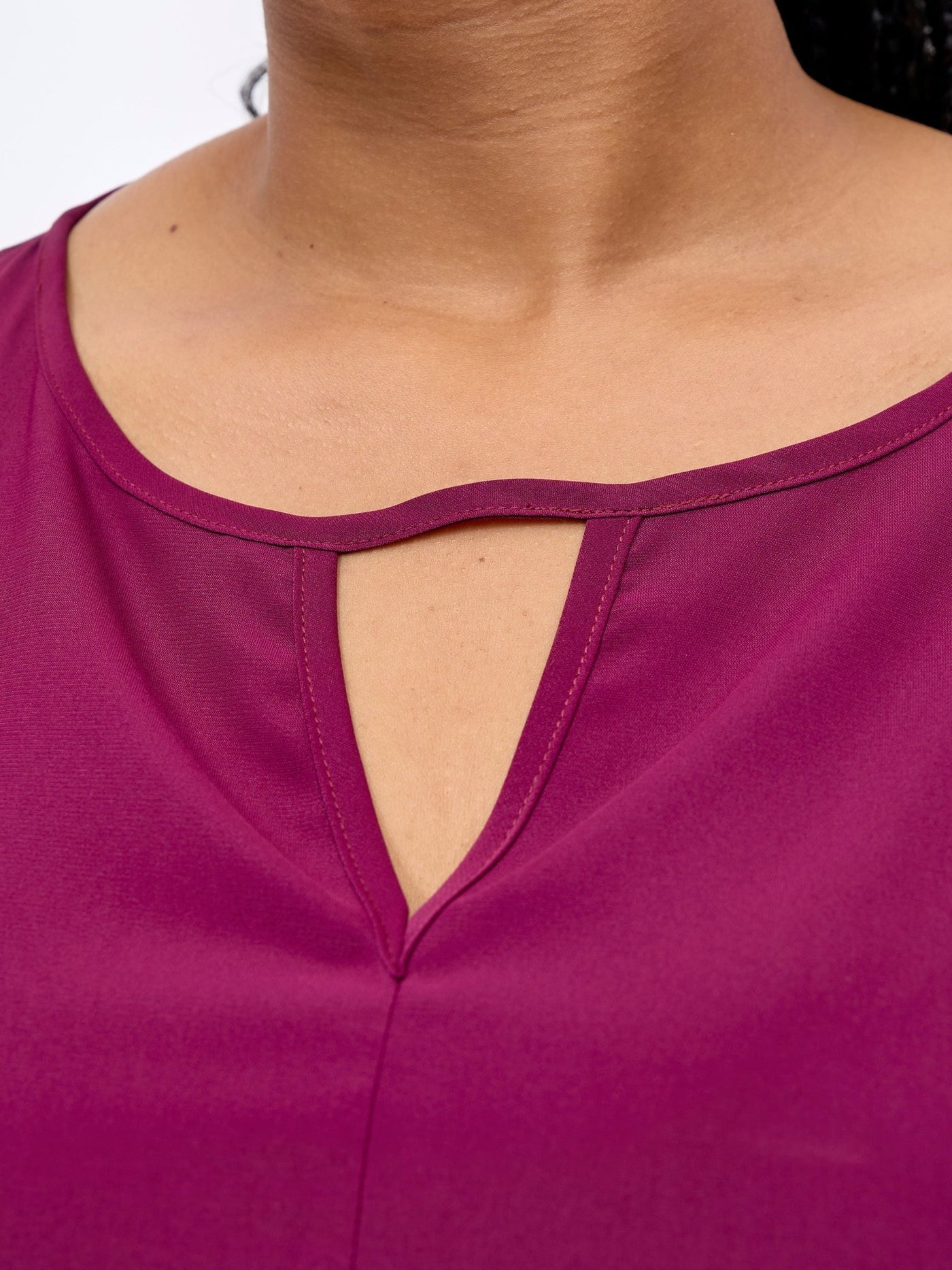 Vivo Esna Drop Shoulder High Low Dress - Burgundy - Shopzetu